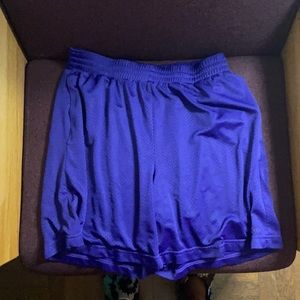 Purple Reebok shorts